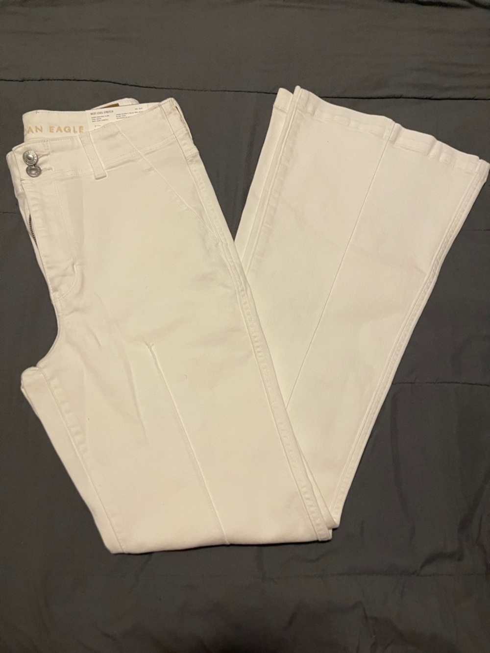 American Eagle Outfitters White Wide Leg Jeans